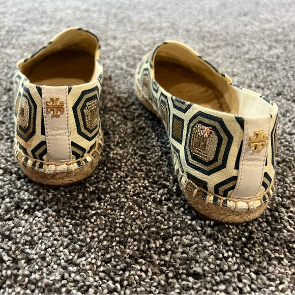 Tory Burch Cecily Embellished Sequin Espadrille Flats - Picture 3 of 10